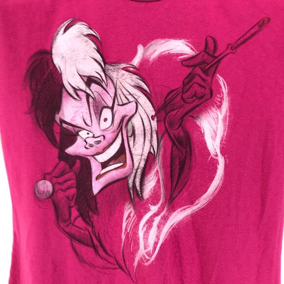 Disney Studio Collection Cruella de Vil Graphic Print Tee Women's Medium Cotton - Picture 5 of 12